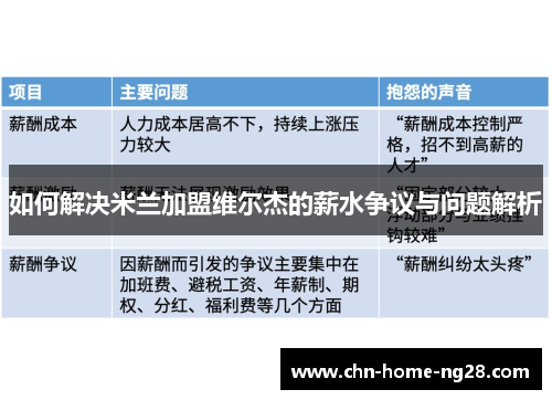 如何解决米兰加盟维尔杰的薪水争议与问题解析
