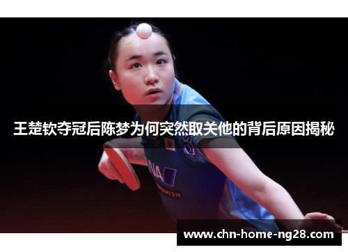 王楚钦夺冠后陈梦为何突然取关他的背后原因揭秘